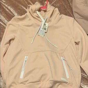 pink hoodie